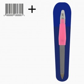 NFM012 OPP+ШК пилка металлическая для ногтей с триммером в PVC (12/уп zip 15*20 -1200шт/кор) 14 см