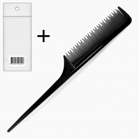 CMB411 ОРР7*22+шк comb расческа (700) с острой ручкой, ПРОФИ зубцы разной длины 22 см 20 гр. (уп ZIP 25*35/24 шт кор/2400шт)