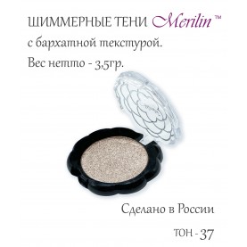 17 тон 37 тени для век Merilin цвет белая сталь 3,5 гр.+/- 0,7 6шт/уп (576 сер) в ВВП (6 шт/зип)