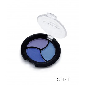 06 ТОН 01 тени для век 3 х цветные МАТОВЫЕ Merilin *сирень+неж.голубой+голубой , 10 g. (6 шт/уп)