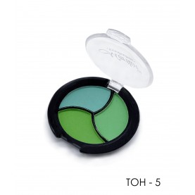 06 ТОН 05 тени для век 3 х цветные МАТОВЫЕ Merilin *нежно-изумрудный+нежно-зеленый+ салатовый ,10 g. (6 шт/уп)