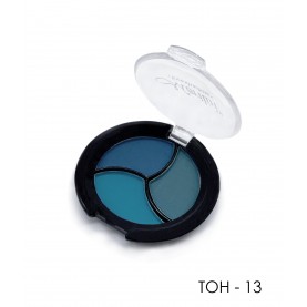 06 ТОН 13 тени для век 3 х цветные МАТОВЫЕ Merilin *3 оттенка сине-голубого ,10 g. (6 шт/уп)