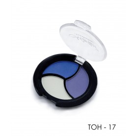 06 ТОН 17 тени для век 3 х цветные МАТОВЫЕ Merilin *синий+сиреневый +белый ,10 g. (6 шт/уп)