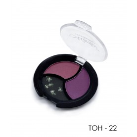 06 ТОН 22 тени для век 3 х цветные МАТОВЫЕ Merilin *розовый+темный пинк+черный кристал ,10 g. (6 шт/уп)