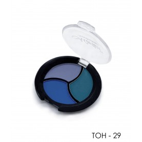 06 ТОН 29 тени для век 3 х цветные МАТОВЫЕ Merilin *сиреневый+аквамаринный+синий,10 g. (6 шт/уп)