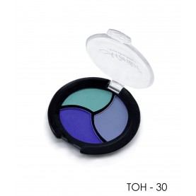 06 ТОН 30 тени для век 3 х цветные МАТОВЫЕ Merilin *бирюзовый+сиреневый+сине-фиолетовый,10 g. (6 шт/уп)