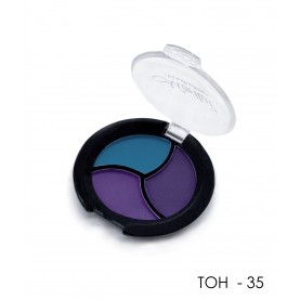 06 ТОН 35 тени для век 3 х цветные МАТОВЫЕ Merilin *синий+темно-сиреневый+фиолетовый, 10 g. (6 шт/уп)