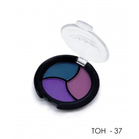 06 ТОН 37 тени для век 3 х цветные МАТОВЫЕ Merilin *дымчато-синий+темно-розовый+фиолетовый, 10 g. (6 шт/уп)