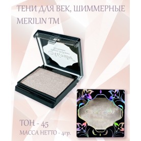 15 тени для век Merilin тон 045 темное серебро 4 g. (6 шт/зип)