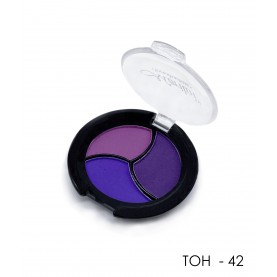06 ТОН 42 тени для век 3 х цветные МАТОВЫЕ Merilin *фиолет+сирень+слива*, 10 g. (6 шт/уп)