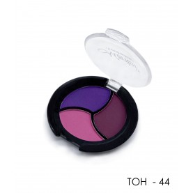 06 ТОН 44 тени для век 3 х цветные МАТОВЫЕ Merilin *фукси+фиолет+слива*, 10 g. (6 шт/уп)