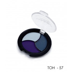 06 ТОН 57 тени для век 3 х цветные МАТОВЫЕ Merilin *синий+голубой+фиолет*, 10 g. (6 шт/уп)