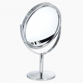 MIR 30 зеркало ОВАЛ 10*12см 2сторонее с увеличением на крутящейся подставка, материал металл в ОРР-пупырке 171 гр.(10 шт/уп 120/кор)