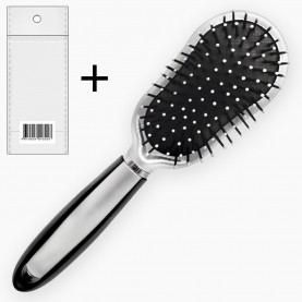 CMB301 ОРР + расческа-овал-трапеция для укладки волос 24 cm(6шт/уп zip 25*35 -240шт/кор) ручка пластик d50mm