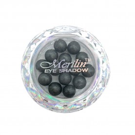 28 тени для век шарики цвет 07 черный с крапинками/золотой шиммер компакт Merilin 3-4 g (6 шт/уп )