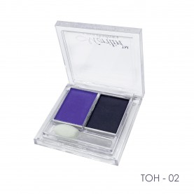 2061 тон 02 МАТОВЫЙ фиолетовый/баклажановый тени для век двойные 4 гр.(6 шт/уп)
