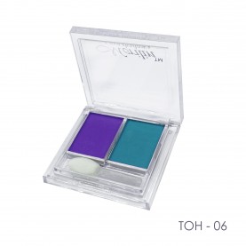 2061 тон 06 МАТОВЫЙ фиолетовый/лазурный тени для век двойные 4 гр.(6 шт/уп)