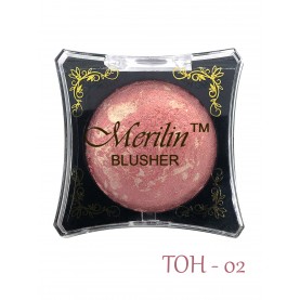 13 румяна Merilin большие запеченые с шайном золотым тон 02 розовый нюд "мрамор" 12 гр (уп/3шт)