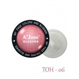 14 румяна A'JOSE тон 06 классический розовый, мелкий шайн с велюр-пуховкой 30 гр (3шт/уп)