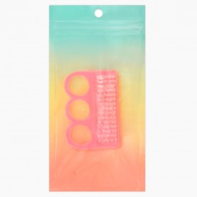 SHB04 ZIPград+стикер шк щеточка для ногтей прозрачный ЦВЕТНОЙ пластик ТРИ КРУГА 7*4 см 10 гр.(12 шт/уп-1200шт/кор)