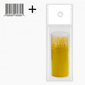 THP02 ОРР+стикер шк палочки деревянные /для канапе, чистки зубов/ 7 см в прозрачном колпаке футляр по 70-80 штук 12 гр (12футл/спайка) цена за 1 футл