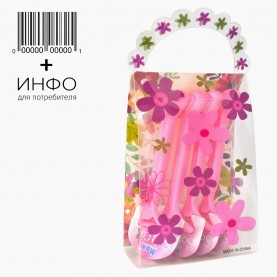 Набор SHV15-4 тема "Весна" 4шт бритвенных станков + открытка 42гр (1 наб/уп)
