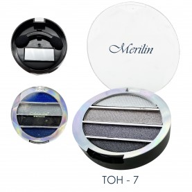 27 тени тм Merilin тон 07 серебро/иней/серый/графит 4-цветные тени для век 12 g. (6 шт/уп)