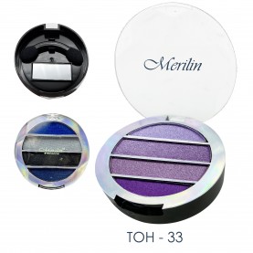 27 тени тм Merilin тон 33 фиолет/сирень/пурпур/фиалка 4-цветные тени для век 12 g. (6 шт/уп)