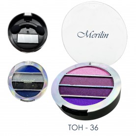 27 тени тм Merilin тон 36 сирень/фиолет/роза/фиалка 4-цветные тени для век 12 g. (6 шт/уп)