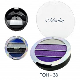 27 тени тм Merilin тон 38 сирень/снег/фиалка/фиолет 4-цветные тени для век 12 g. (6 шт/уп)