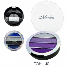 27 тени тм Merilin тон 40 фиалка/иней/фиолет/сирень 4-цветные тени для век 12 g. (6 шт/уп)