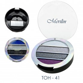 27 тени тм Merilin тон 41 иней/фиалка/серебро/серый 4-цветные тени для век 12 g. (6 шт/уп)