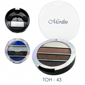 27 тени тм Merilin тон 43 белый/орех/шоколад/тём.шоколад 4-цветные тени для век 12 g. (6 шт/уп)