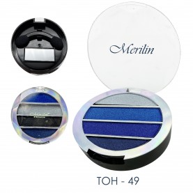 27 тени тм Merilin тон 49 иней/аква/лазурный/синий 4-цветные тени для век 12 g. (6 шт/уп)