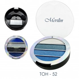 27 тени тм Merilin тон 52 белый/аква/лазурный/индиго 4-цветные тени для век 12 g. (6 шт/уп)