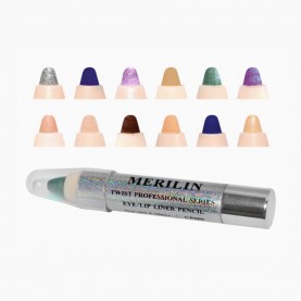 CP009 MIX карандаш Merilin для глаз, губ -сверкающая голография- (12 шт/уп 1728 шт/кор) 10,5 см